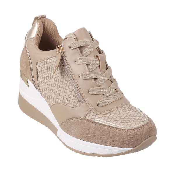 Women Beige Sports Sneakers