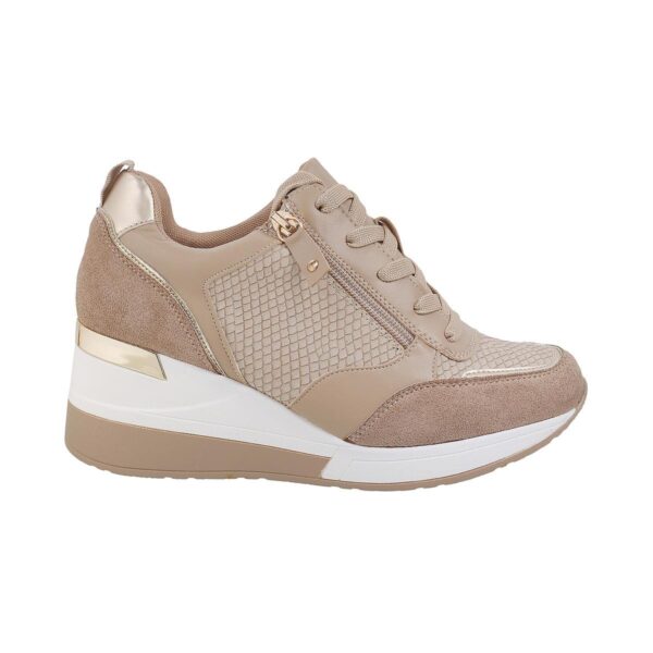 Women Beige Sports Sneakers - Image 2