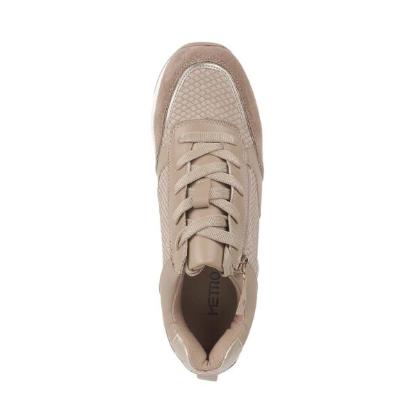 Women Beige Sports Sneakers - Image 4